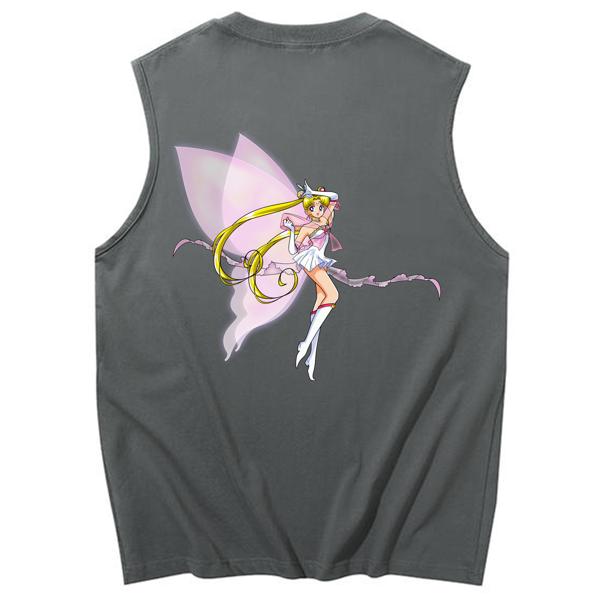 （画像用） 美少女戦士セーラームーン 月野 うさぎ つきの うさぎ Sailor Moon Tsukino Usagi コットン100％タンクトップ（背面プリント）